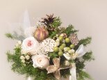 【2016クリスマス限定】スタンド型ブーケ　ミニクリスマスアレンジメントの画像
