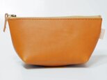 化粧ポーチ【キャメル】使いやすい かわいい 革 小物入れ ペンケース