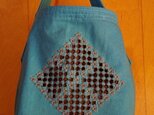 ハーダンガー手刺繍シリーズ　かばん　Ｓサイズ　ターコイズ