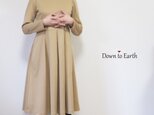 【S】アーミッシュ風シンプルワンピース◇長袖（キャメルベージュ）*暗い色のコートに合う明るいお色*