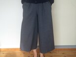 【受注生産】ウールのワイドパンツ  グレーストライプ