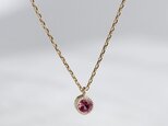 K18 Pink tourmaline birthstone necklace [P033K18PT]の画像