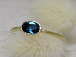 インディゴライトトルマリン*アンティーク調K18リング