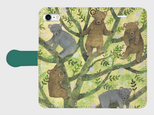 手帳型スマホケース「クマの成る木」（受注生産）の画像