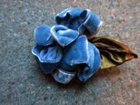 コバルトブルー花のブローチ＆チョーカーの画像
