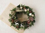 星降る森のクリスマスリース【プリザーブドフラワー】の画像