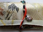 着物リメイク　絞りと帯で作った和風財布　２０１７の画像