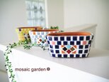 モザイクタイル　ミニプランター　植木鉢の画像