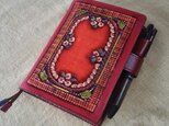 手染め&刻印　牛革文庫サイズ手帳（ほぼ日手帳対応）　おまけ付き