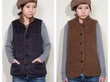 oyajisan boa RV vest/ tatasole checkの画像