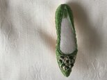 shoe shoe shoe刺繍ブローチNo.54(グリーン)の画像