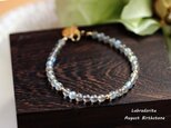 瞑想 ラブラドライト のブレスレット　8月誕生石