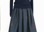 大島紬リメイク：タックスカート　
