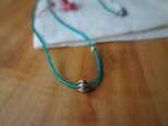 ＊ krariネックレス。BlueGreen＠グラスビーズ＋カレンシルバー