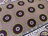 アフリカ布 『 カンガ 』　コルク × 葡萄　フラワーの画像