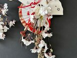 扇と桜のしめ縄飾り「受注制作」の画像