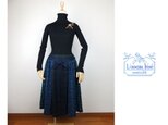 刺繍ウールのラップスカート　ブルーの画像