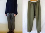 うぐいす色　総裏ウールニットパンツ