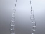 Square chain long Necklace Silverの画像