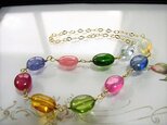 再再販【１点もの】k18※色々天然石のブレスレット