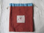 リネン巾着＊手刺繍