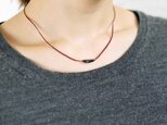 popoa tussel necklace / black sapphireの画像