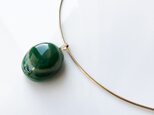 Glass necklace　グリーンの画像