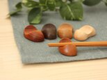 木の箸置き 豆形 5種セットの画像