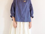 huit＊gerbera_blouse アンティークブルーの画像