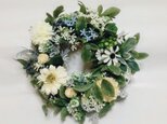 Wreath ホワイト&グリーンの画像