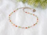 Orange-Green Shine Short Necklaceの画像