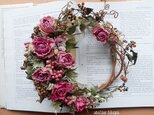 atelier BLUGRA八ヶ岳〜薔薇と小花の葡萄蔓Wreath3の画像