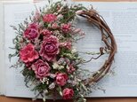 atelier BLUGRA八ヶ岳〜薔薇と小花の葡萄蔓Wreath2の画像