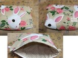 ｋ様オーダー品　スクエアーポーチ　アリスの花園うさぎ　ｶﾌｪｵﾚ