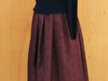 大島紬リメイク：タックスカート　