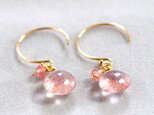ストロベリークォーツ＆インカローズピアス