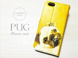 パグのiPhoneケース〈手帳型〉の画像