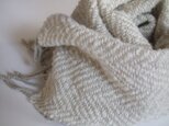 手織りウール＆シルクストール・・胡桃の画像