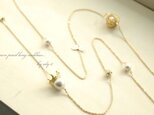 crown pearl long necklaceの画像