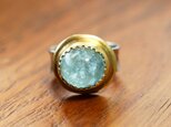 古代スタイル＊アクアマリン　指輪＊10.5号　スターリングシルバー