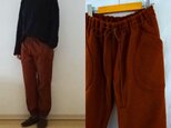 【受注制作】赤茶　総裏ウールニットパンツ