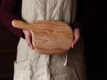wooden serving board 持ち手あり 1の画像
