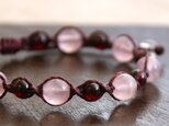 ■prima■ ディープローズクォーツ×ガーネット ブレスレット (1点モノ)