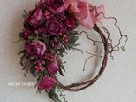 atelier BLUGRA八ヶ岳〜薔薇とユーカリの葡萄蔓Wreath2(再販)の画像