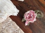 布花コサージュ アンティークピンクのミニ薔薇