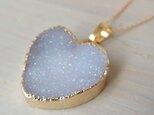 K14GF druzy heart long necklaceの画像