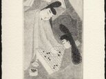 源氏物語絵巻・宿木一より/銅版画 (額なし）の画像