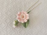 〈つまみ細工〉桜のかんざし(一輪・淡桜)