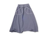 flared skirt (grayish navy)の画像