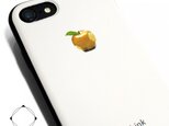 iPhone7/8/iPhoneSE2/iPhoneSE3　軽量レザーケース（ホワイト×ブラック）アップル 黄金のリンゴの画像